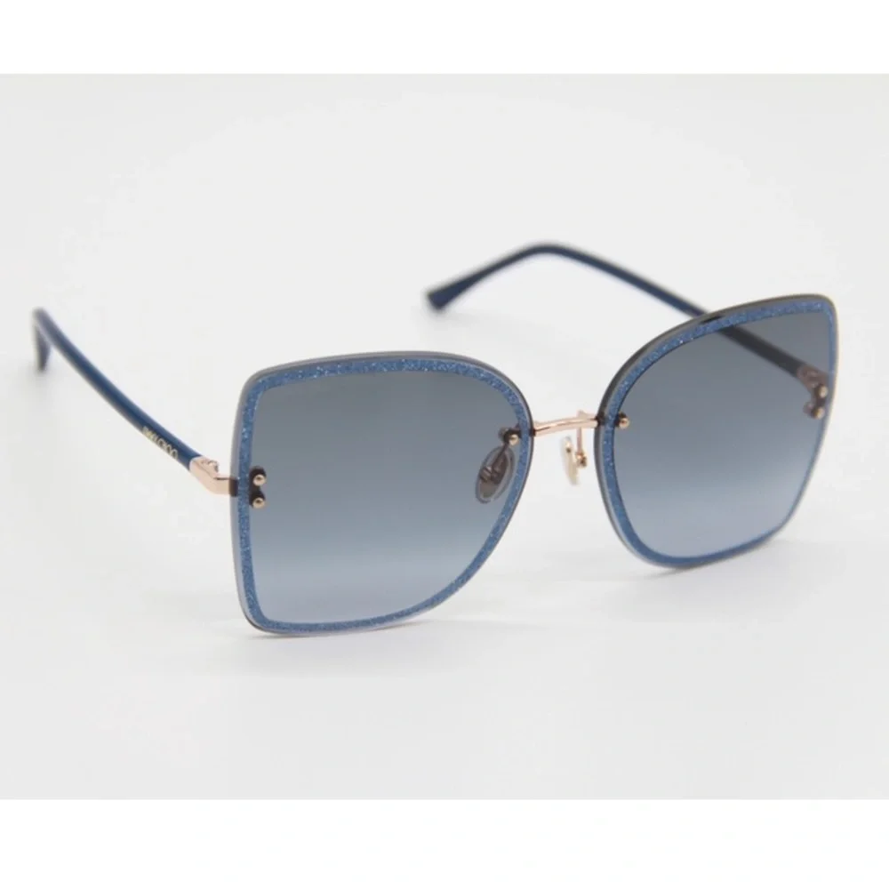 NEW JIMMY CHOO SUNGLASSES JIMMY CHOO LETI/S LKS BLUE WOMEN’S EYEWEAR JIMMY CHOO - Picture 8 of 11